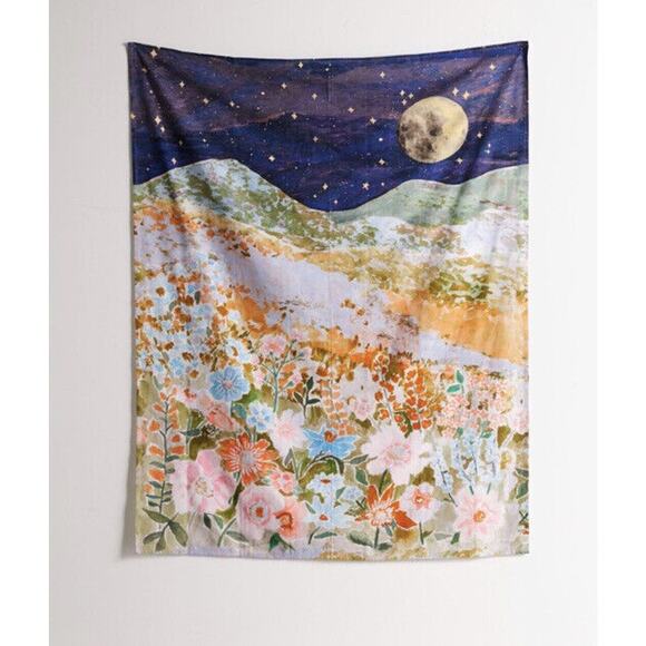 New Urban Outfitters Moonlit Landscape Tapestry Large  Wall Decor - Picture 2 of 8